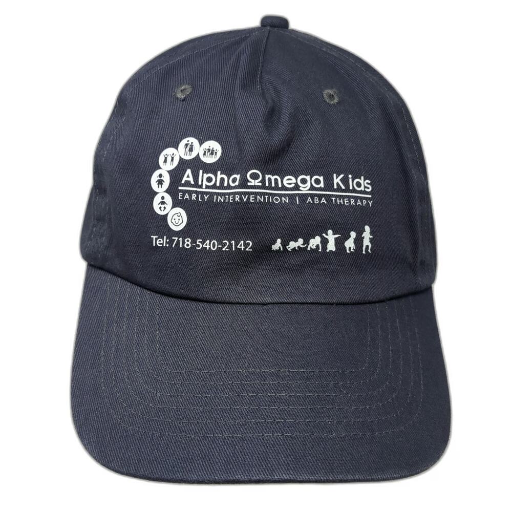 Hit 5 Panel Gray One Size Strapback Hat Alpha Omega Kids Early Intervention ABA
